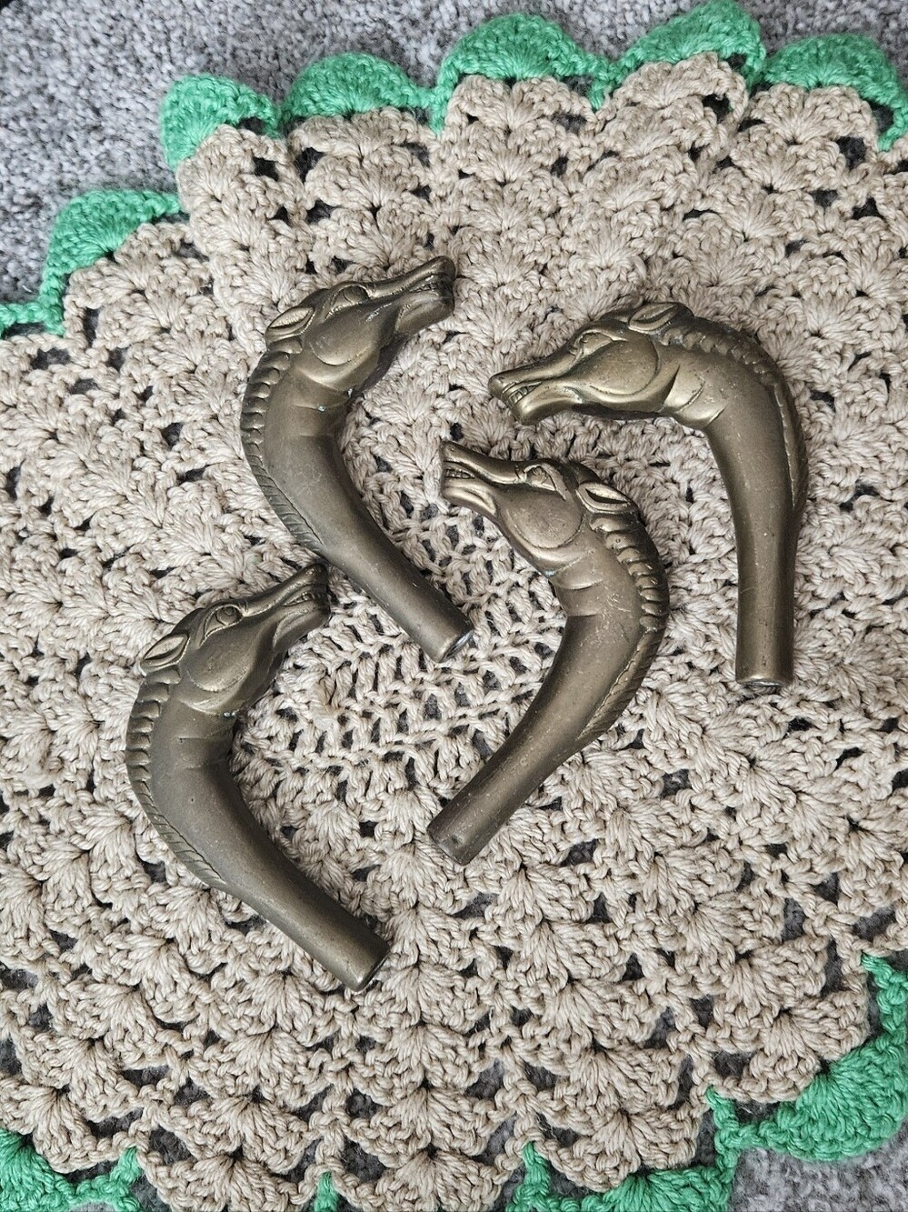 Vintage Horse Brass Heads (Set of 4)